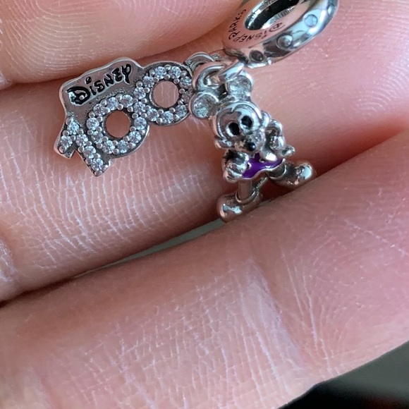 NWOT Disney Mickey Mouse 100th Celebration Dangle Charm Sterling Silver 925 - Picture 6 of 11